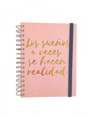 cuaderno rosa personalizado